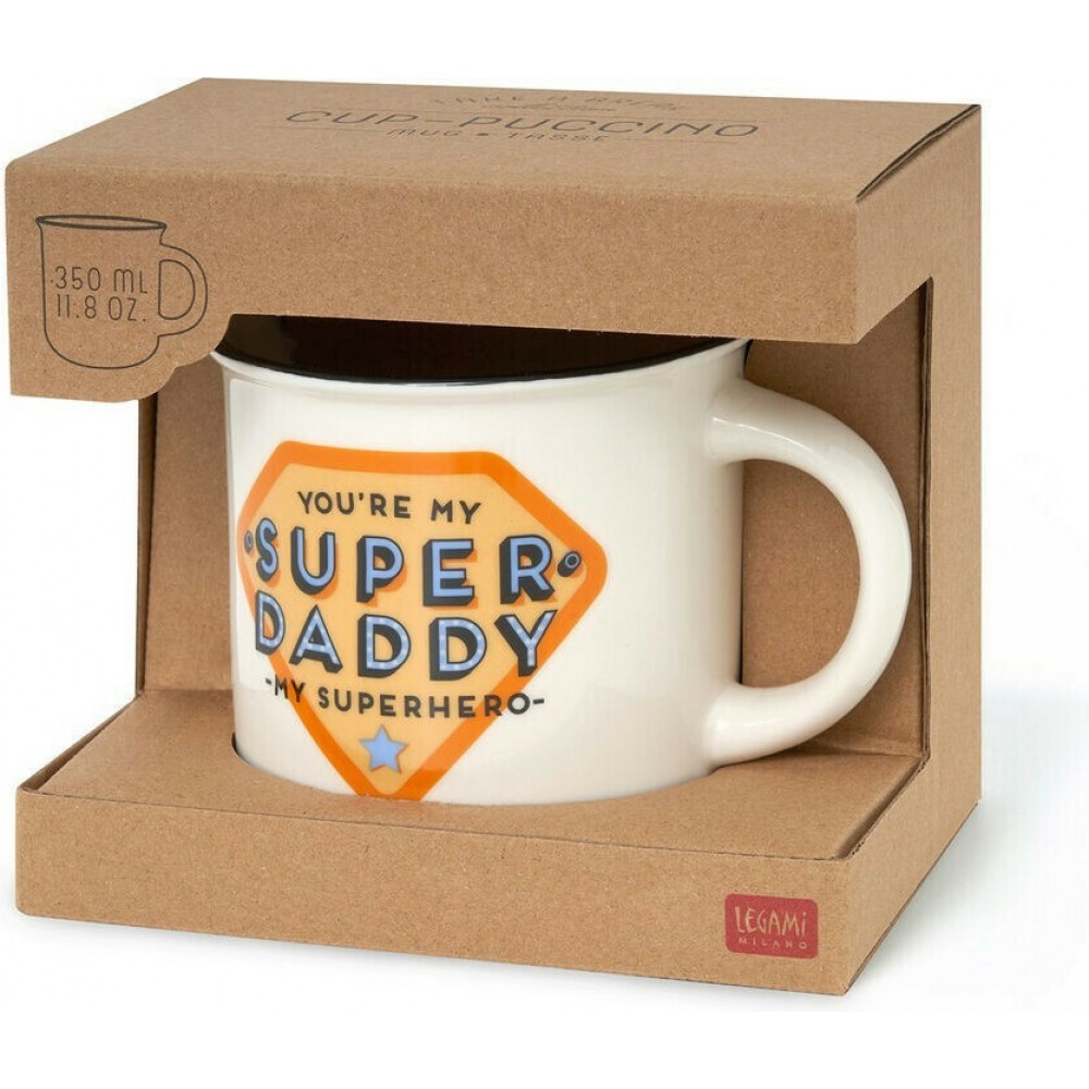 LEGAMI ΚΟΥΠΑ ΚΕΡΑΜΙΚΗ TAKE A BREAK - CUP-PUCCINO MUG - SUPER  DADDY 350ML (CUP0036)