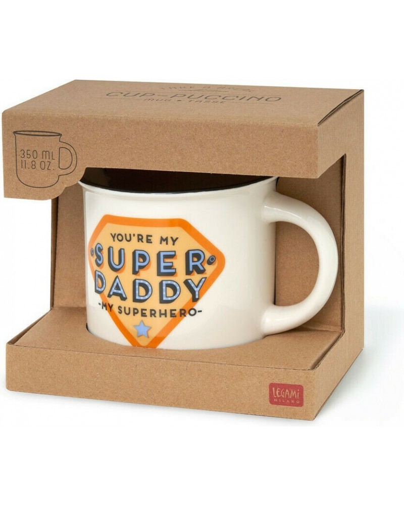 LEGAMI ΚΟΥΠΑ ΚΕΡΑΜΙΚΗ TAKE A BREAK - CUP-PUCCINO MUG - SUPER  DADDY 350ML (CUP0036)