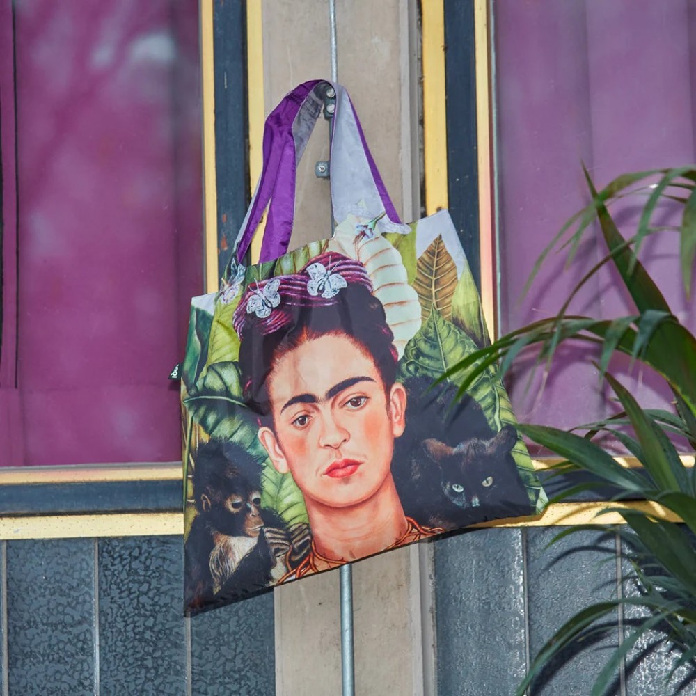 LOQI ΑΝΑΚΥΚΛΩΜΕΝΗ ΤΣΑΝΤΑ 50×42ΕΚ FRIDA KAHLO SELF PORTRAIT WITH HUMMINGBIRD (FK.SP.R)