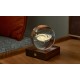 GINGKO AMBER CRYSTAL LIGHT ΚΡΥΣΤΑΛΛΙΝΗ ΣΦΑΙΡΑ ΜΕ ΒΑΣΗ ΓΑΛΑΞΙΑΣ 12ΕΚ (G025GA)