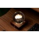 GINGKO AMBER CRYSTAL LIGHT ΚΡΥΣΤΑΛΛΙΝΗ ΣΦΑΙΡΑ ΜΕ ΒΑΣΗ ΣΥΝΝΕΦΟ ΒΡΟΧΗΣ 12ΕΚ (G025RA)