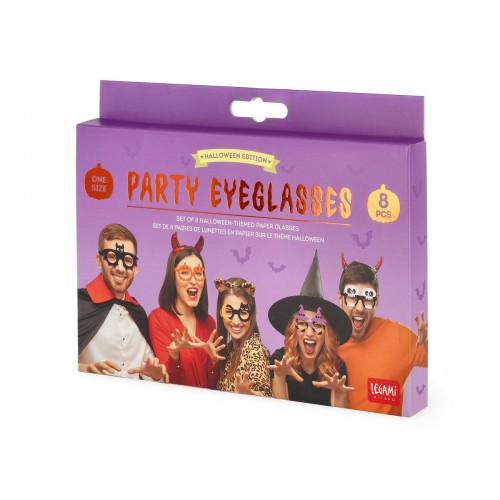 LEGAMI HALLOWEN ΣΕΤ 8 ΧΑΡΤΙΝΑ ΓΥΑΛΙΑ PARTY (HPE0002)