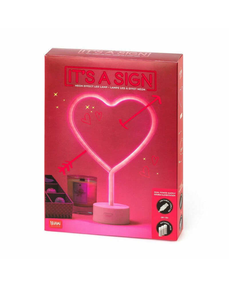 LEGAMI IT'S A SIGN NEON ΦΩΤΙΣΤΙΚΟ ΚΑΡΔΙΑ (LL0003)