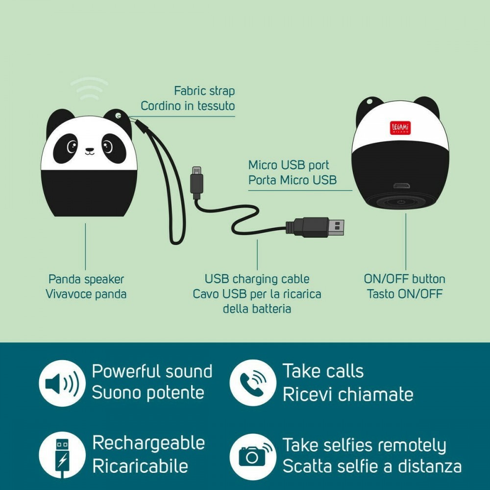 LEGAMI PUMP UP THE VOLUME ΑΣΥΡΜΑΤΟ ΗΧΕΙΟ PANDA MINI HANDS FREE (MSP0001)