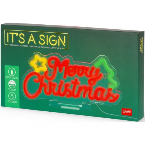LEGAMI ΔΙΑΚΟΣΜΗΤΙΚΟ ΜΕ ΦΩΣ ΝΕΟΝ ΕΦΕ IT'S A SIGN MERRY XMAS (NEL0004)