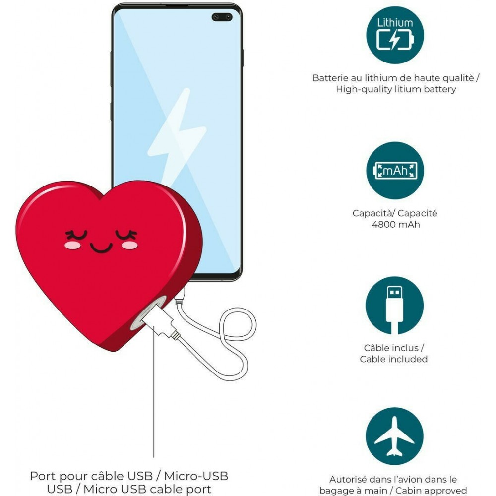 LEGAMI MY SUPER POWER ΦΟΡΗΤΟΣ ΦΟΡΤΙΣΤΗΣ ΜΠΑΤΑΡΙΑΣ HEART (POW0020)