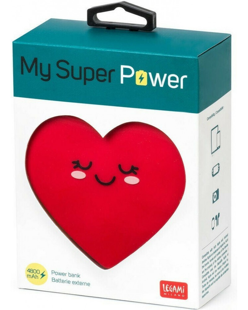 LEGAMI MY SUPER POWER ΦΟΡΗΤΟΣ ΦΟΡΤΙΣΤΗΣ ΜΠΑΤΑΡΙΑΣ HEART (POW0020)