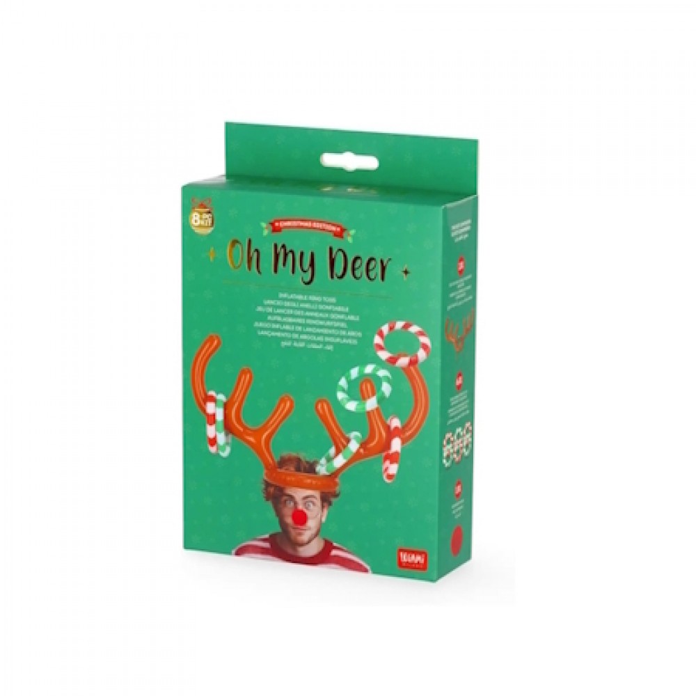 LEGAMI ΦΟΥΣΚΩΤΟ ΣΤΕΦΑΝΙ ΜΕ ΚΡΙΚΟΥΣ OH MY DEER REINDEER (RIG0001)