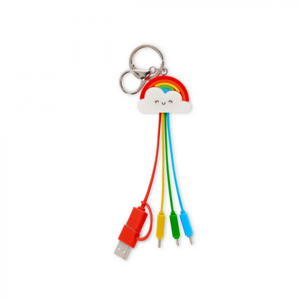 LEGAMI CHARGING MULTI CABLE 6 IN 1 KEYCHAIN CHARGING CABLE - LINK UP RAINBOW (UCC0013)