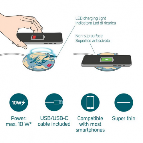 LEGAMI SUPER FAST SMARTPHONE WIRELESS CHARGER TRAVEL (WCHAR0006)