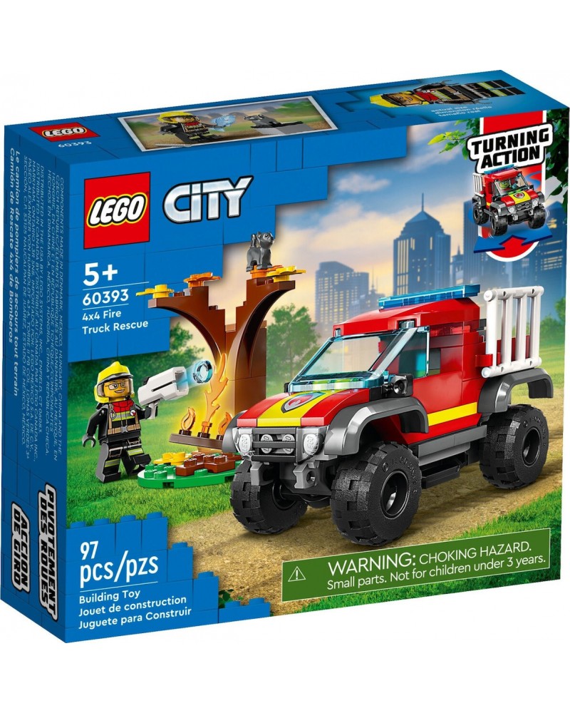 LEGO CITY ΔΙΑΣΩΣΗ ΜΕ ΠΥΡΟΣΒΕΣΤΙΚΟ ΟΧΗΜΑ 4x4 (60393)