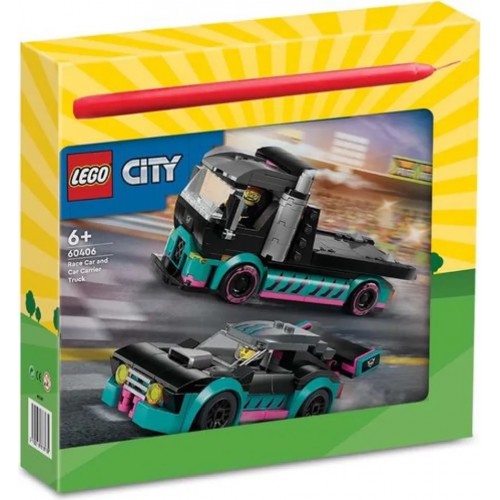 ΛΑΜΠΑΔΑ LEGO CITY ΑΓΩΝΙΣΤΙΚΟ ΑΥΤΟΚΙΝΗΤΟ ΚΑΙ ΜΕΤΑΦΟΡΙΚΟ ΑΥΤΟΚΙΝΗΤΩΝ (60406)
