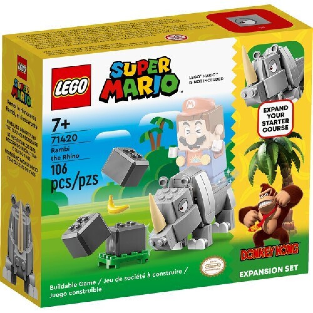 LEGO SUPER MARIO ΣΕΤ ΕΠΕΚΤΑΣΗΣ RAMBI Ο ΡΙΝΟΚΕΡΟΣ (71420)