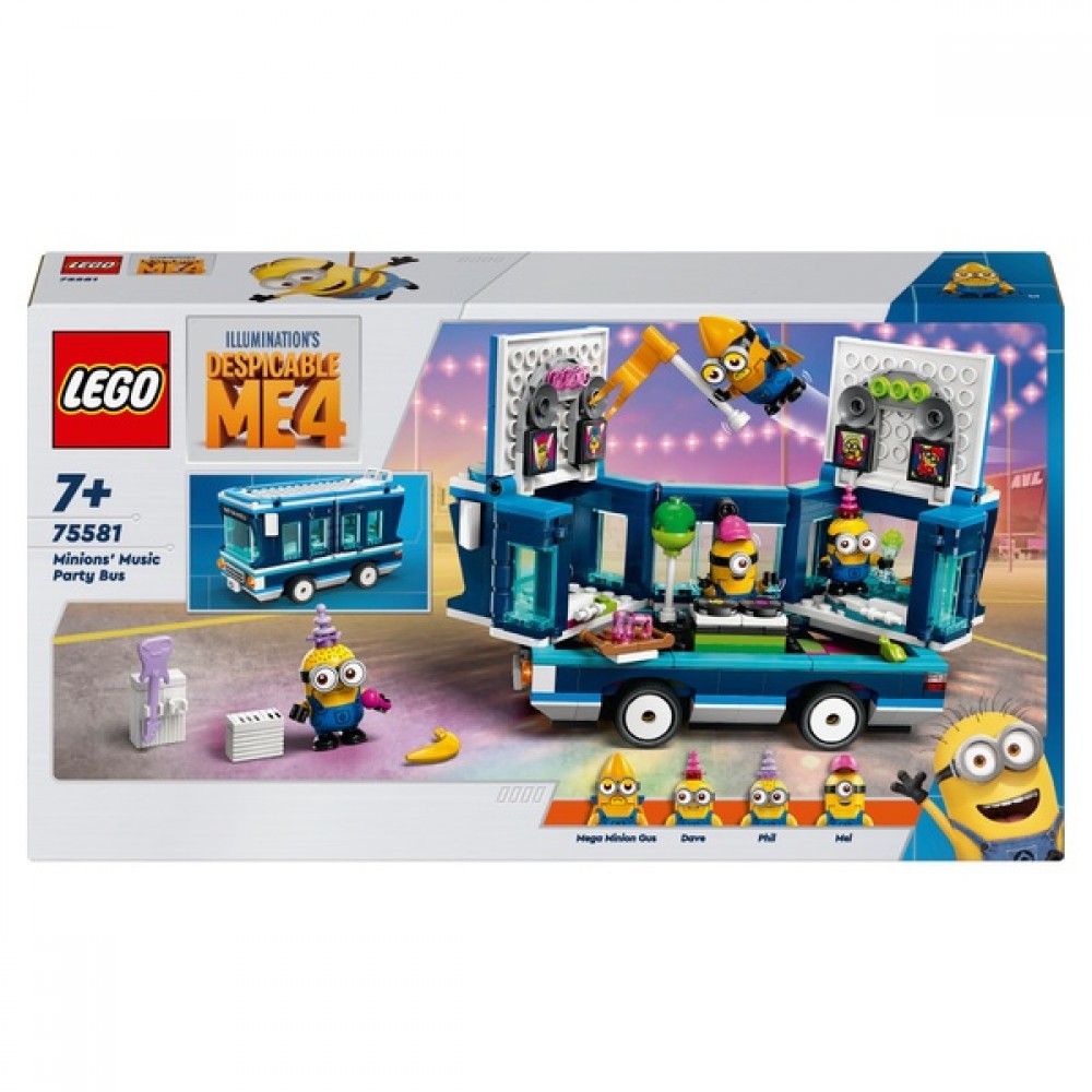 LEGO DESPICABLE ME: 4 ΜΟΥΣΙΚΟ ΛΕΩΦΟΡΕΙΟ ΓΙΑ ΠΑΡΤΙ ΤΩΝ MINIONS (75581)