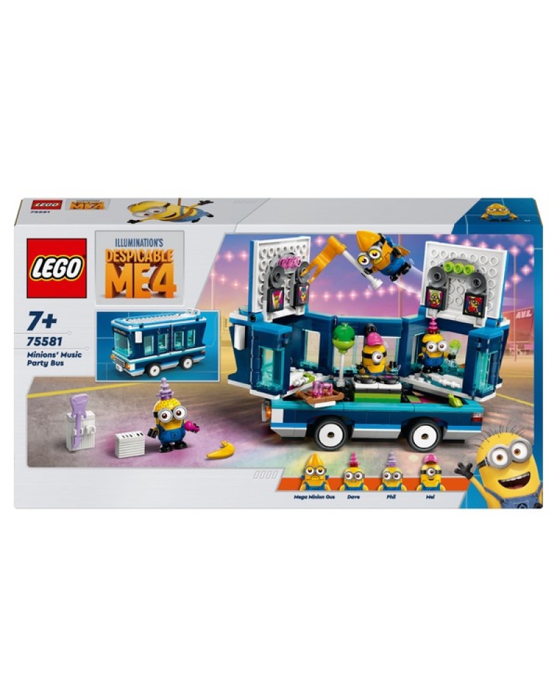 LEGO DESPICABLE ME: 4 ΜΟΥΣΙΚΟ ΛΕΩΦΟΡΕΙΟ ΓΙΑ ΠΑΡΤΙ ΤΩΝ MINIONS (75581)