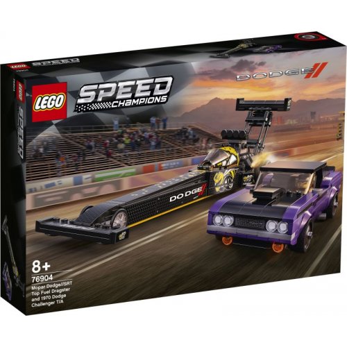 LEGO SPEED CHAMPIONS MOPAR DODGE//SRT DRAGSTER & 1970 DODGE CHALLENGER T/A (76904)