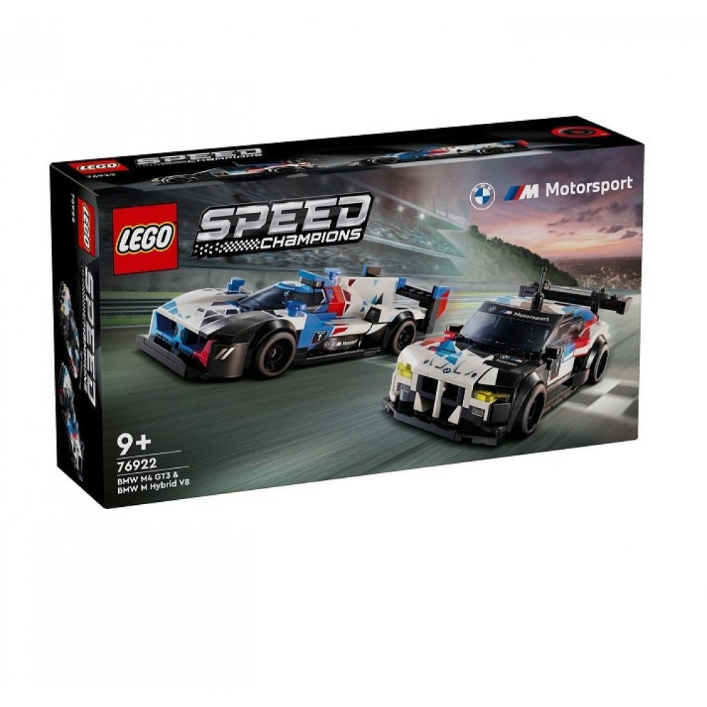 LEGO SPEED CHAMPIONS BMW M4 GT3 & BMW M HYBRID V8 RACE CARS (76922)