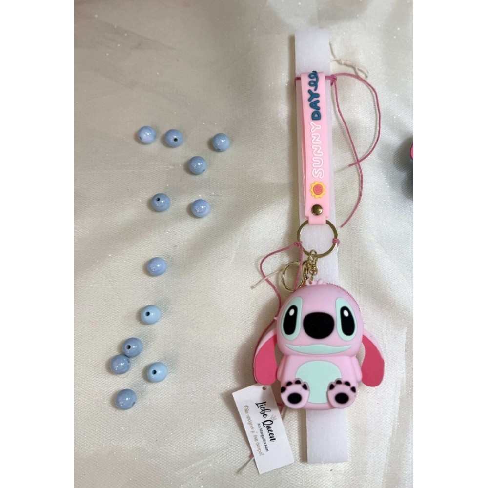 ΛΑΜΠΑΔΑ ΑΡΩΜΑΤΙΚΗ ΠΟΡΤΟΦΟΛΙ ΜΠΡΕΛΟΚ STITCH ΡΟΖ (812944)