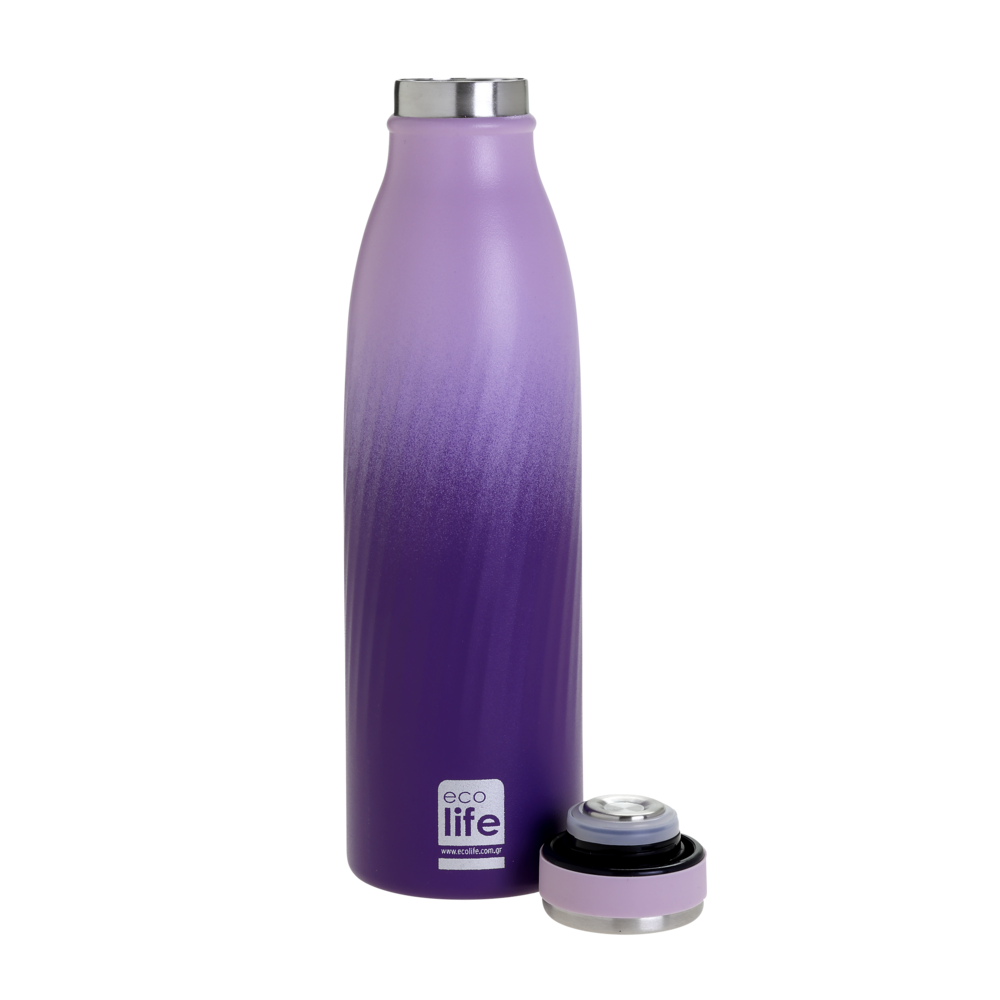 ΜΕΤΑΛΛΙΚΟ ΜΠΟΥΚΑΛΙ THERMOS 500ML PURPLE OMBRE SLIM (33-BO-3042)