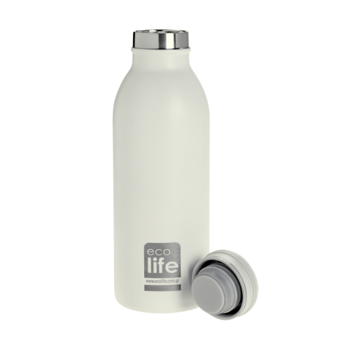 ΜΕΤΑΛΛΙΚΟ ΘΕΡΜΟΣ 450ML ΠΑΣΤΕΛ ΛΕΥΚΟ (33-BO-3045)