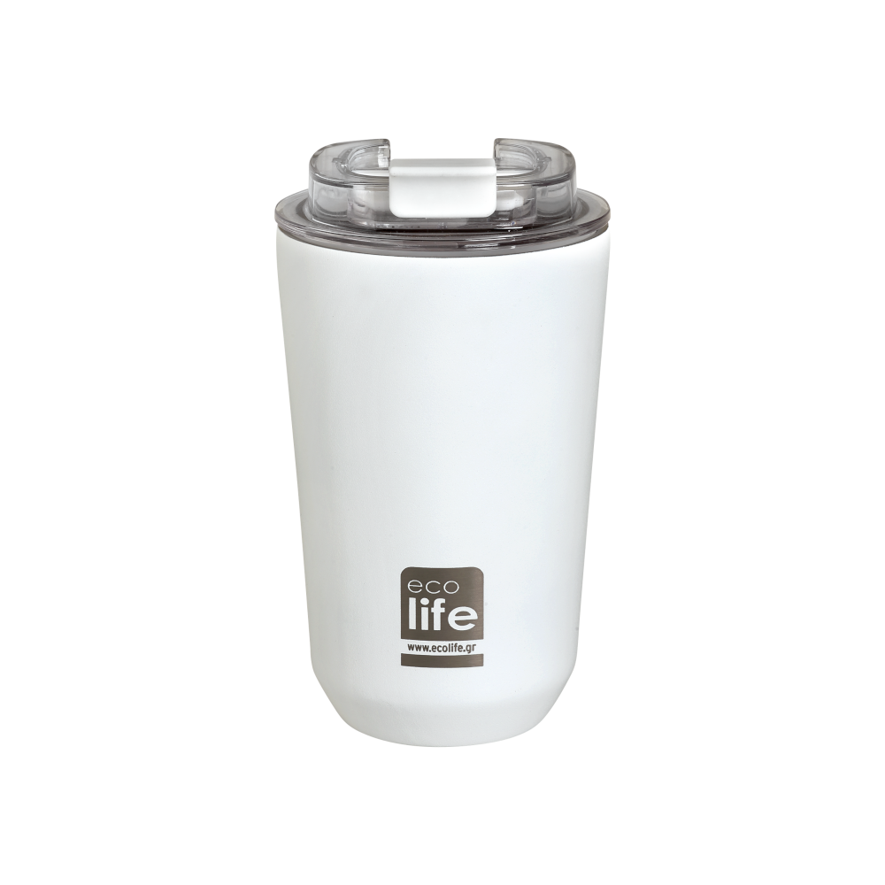 ΠΟΤΗΡΙ ΘΕΡΜΟΣ ΜΕ ΔΙΑΦΑΝΕΣ ΚΑΠΑΚΙ PURE WHITE 360ML (33-BO-4121)