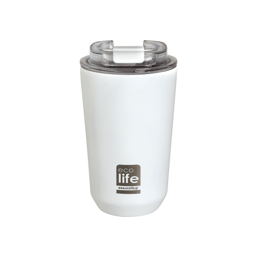 ΠΟΤΗΡΙ ΘΕΡΜΟΣ ΜΕ ΔΙΑΦΑΝΕΣ ΚΑΠΑΚΙ PURE WHITE 360ML (33-BO-4121)