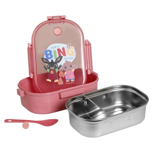 ΦΑΓΗΤΟΔΟΧΕΙΟ ΜΕ ΧΩΡΙΣΜΑ BING ΡΟΖ 900ml (33-BO-9004)