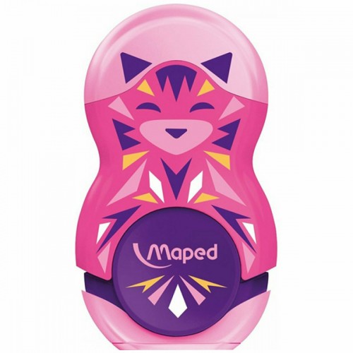 MAPED ΓΟΜΑ & ΞΥΣΤΡΑ LOOPY MINI CUTE ΦΟΥΞΙΑ (049113)
