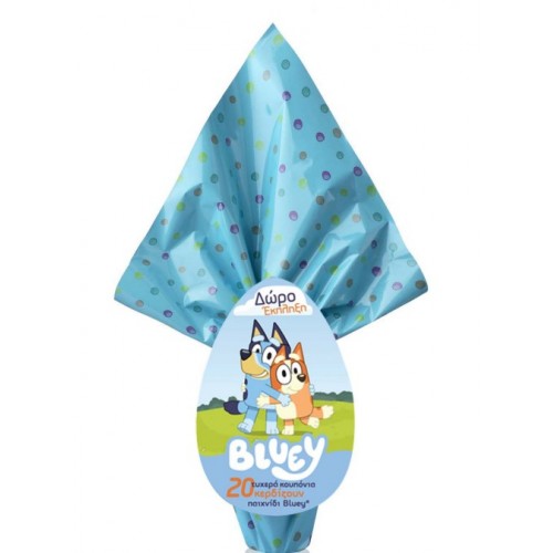 MARKIDIS BLUEY ΠΑΣΧΑΛΙΝΟ ΣΟΚΟΛΑΤΕΝΙΟ ΑΥΓΟ ΓΑΛΑΚΤΟΣ 160gr. (08321)