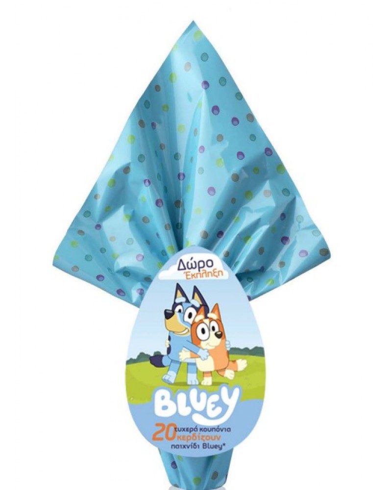 MARKIDIS BLUEY ΠΑΣΧΑΛΙΝΟ ΣΟΚΟΛΑΤΕΝΙΟ ΑΥΓΟ ΓΑΛΑΚΤΟΣ 160gr. (08321)