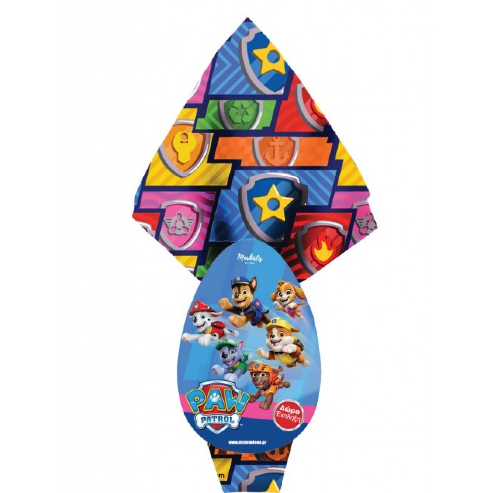 MARKIDIS PAW PATROL ΠΑΣΧΑΛΙΝΟ ΣΟΚΟΛΑΤΕΝΙΟ ΑΥΓΟ ΓΑΛΑΚΤΟΣ 160gr. (08307)