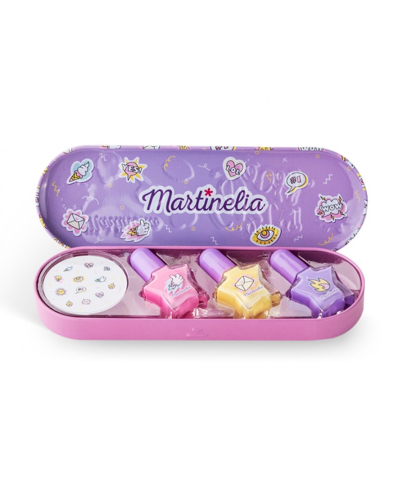 MARTINELIA SUPER GIRL NAIL POLISH & STICKER BOX (12231)