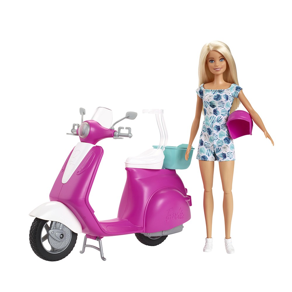  BARBIE SCOOTER ΚΑΙ ΚΟΥΚΛΑ (GBK85)