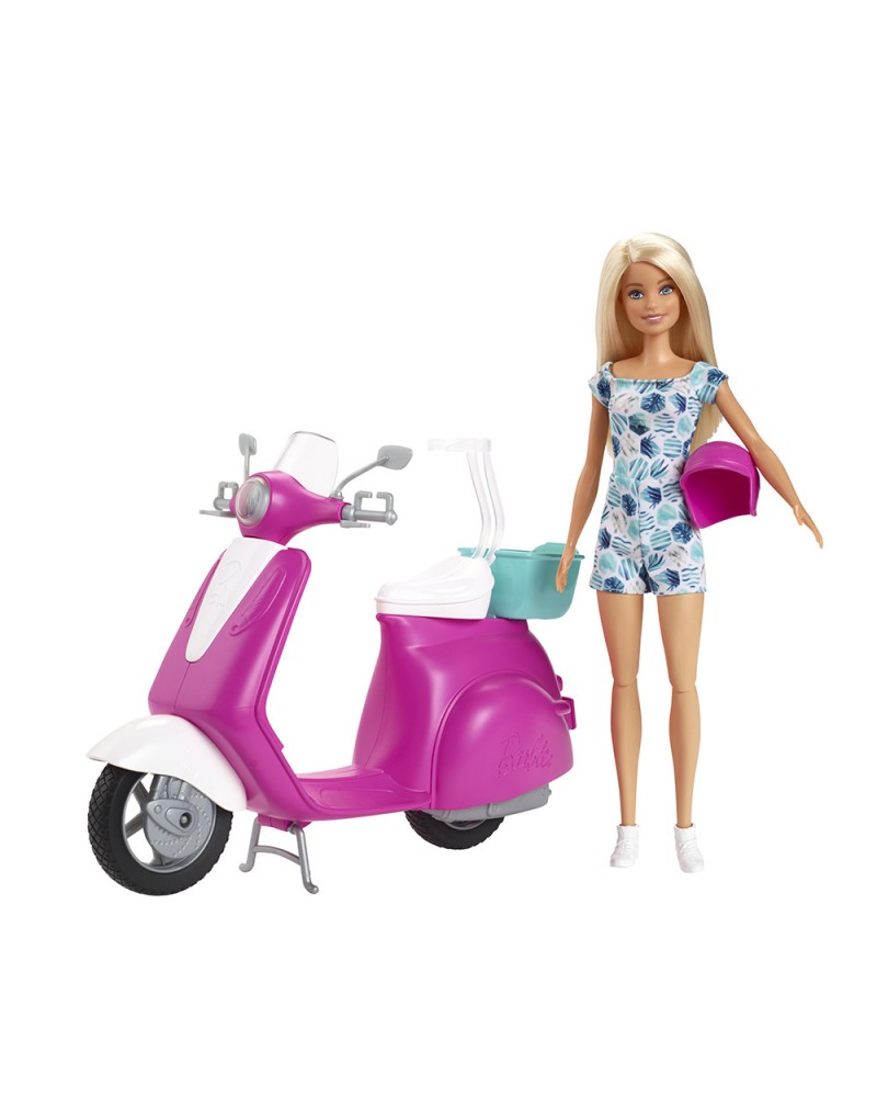  BARBIE SCOOTER ΚΑΙ ΚΟΥΚΛΑ (GBK85)