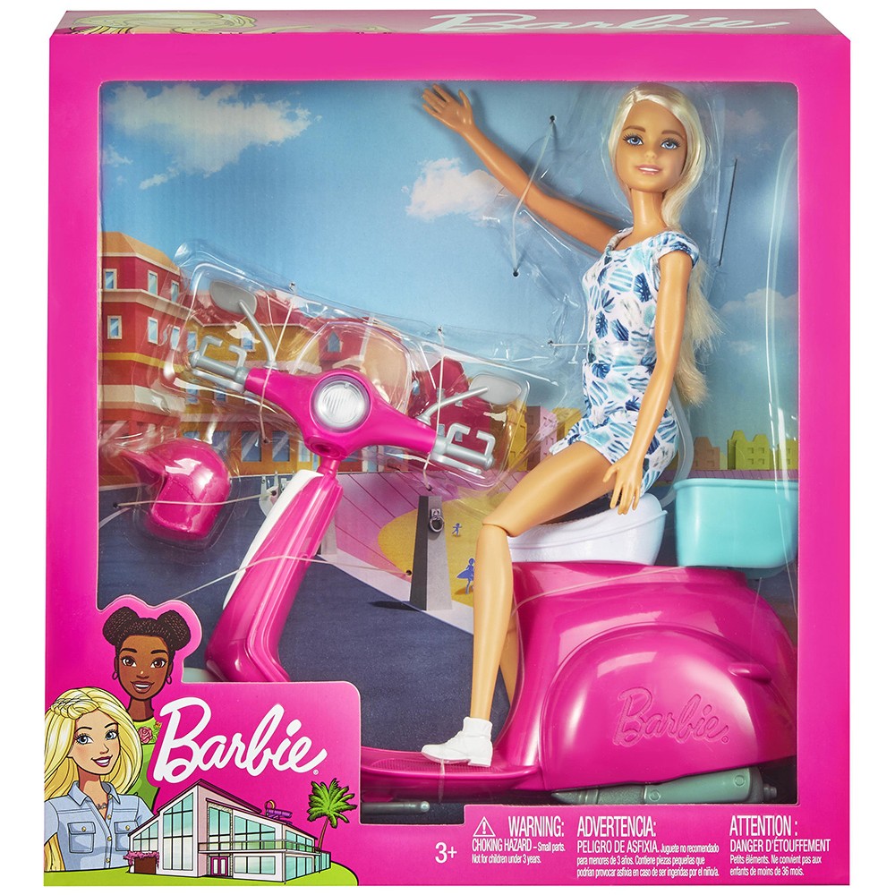 BARBIE SCOOTER ΚΑΙ ΚΟΥΚΛΑ (GBK85)