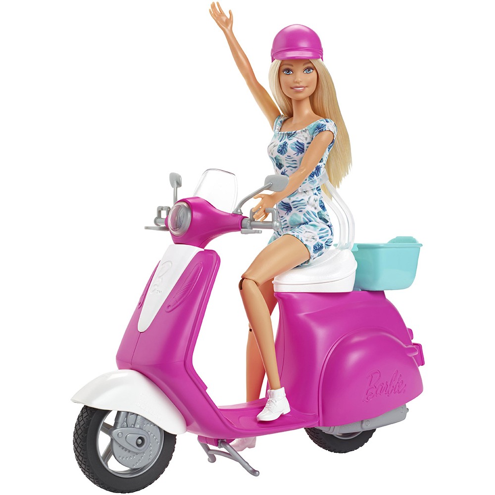  BARBIE SCOOTER ΚΑΙ ΚΟΥΚΛΑ (GBK85)