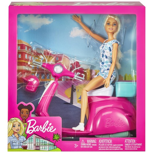  BARBIE SCOOTER ΚΑΙ ΚΟΥΚΛΑ (GBK85)