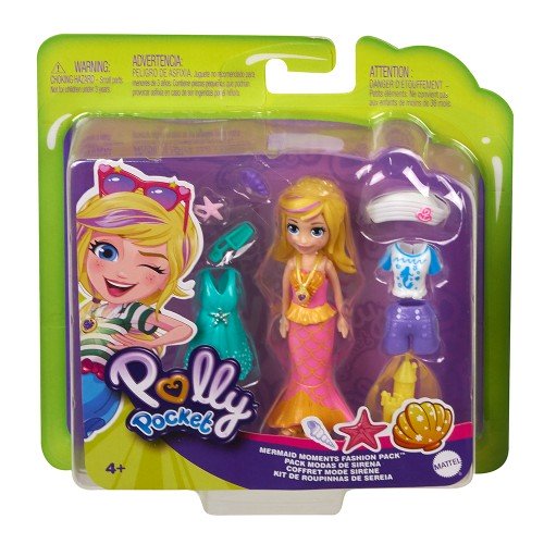 Polly Pocket Κούκλα Με Ρούχα  MERMAID MOMENTS FASHION PACK (GNG72)