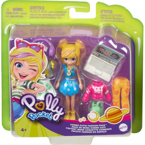 Polly Pocket Κούκλα Με Ρούχα Cosmo Cutie Fashion Pack (GNG73)