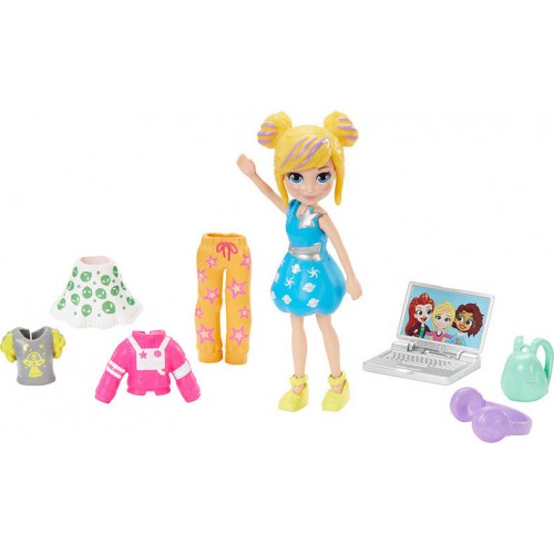 Polly Pocket Κούκλα Με Ρούχα Cosmo Cutie Fashion Pack (GNG73)