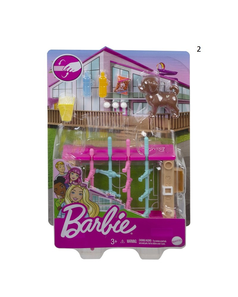 BARBIE ΕΠΙΠΛΑ ΣΕΤ ΣΚΥΛΑΚΙ & ΕΠΙΤΡΑΠΕΖΙΟ ΠΟΔΟΣΦΑΙΡΑΚΙ (GRG77)
