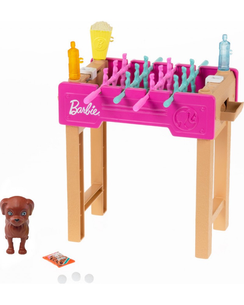 BARBIE ΕΠΙΠΛΑ ΣΕΤ ΣΚΥΛΑΚΙ & ΕΠΙΤΡΑΠΕΖΙΟ ΠΟΔΟΣΦΑΙΡΑΚΙ (GRG77)