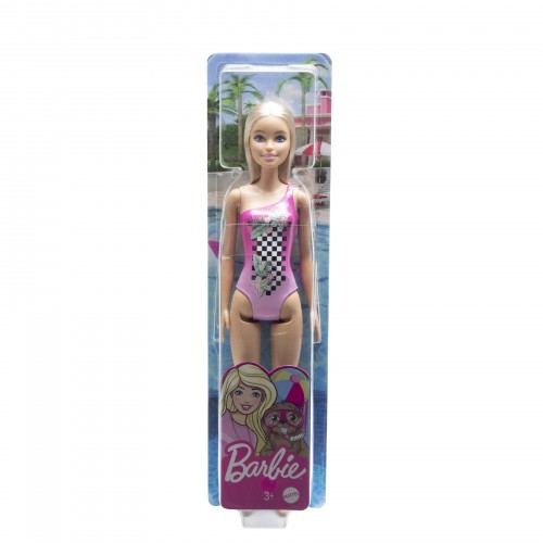 BARBIE BEACH ΚΟΥΚΛΑ ΞΑΝΘΙΑ ΜΕ ΡΟΖ ΜΑΓΙΟ ΣΚΑΚΙΕΡΑ (HDC50)