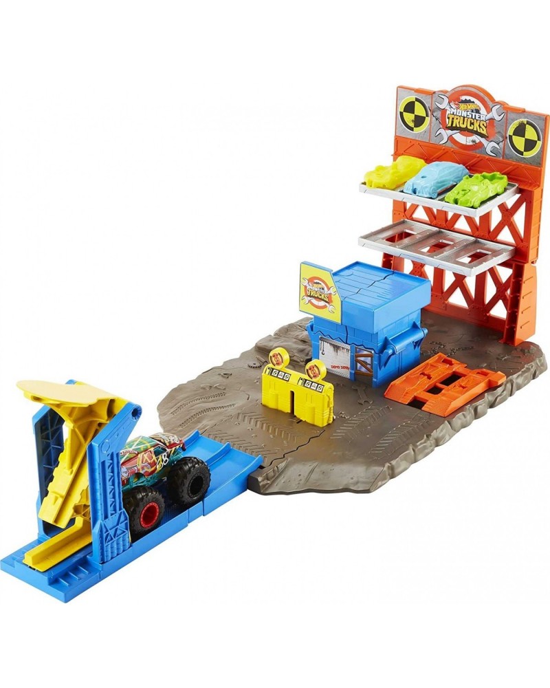 HOT WHEELS MONSTER TRUCKS ΣΕΤ ΣΟΥΠΕΡ ΕΚΡΗΞΕΙΣ ΚΑΙ ΣΥΓΚΡΟΥΣΕΙΣ BLAST STATION (HFB12)