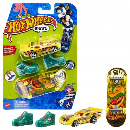 HOT WHEELS SKATE TONY HAWK ΣΕΤ ΠΑΠΟΥΤΣΙΑ & ΑΥΤΟΚΙΝΗΤΟ MAXIMUM LEEWAY (HGT78)