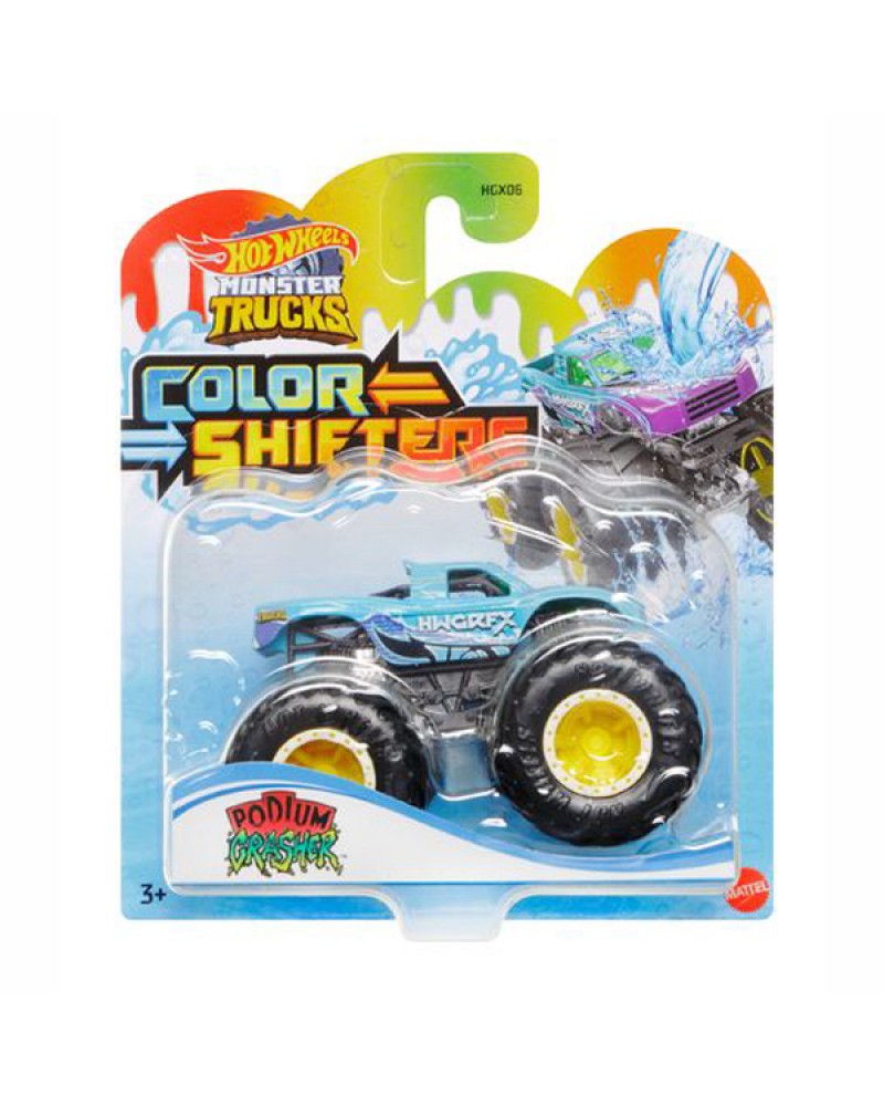 HOT WHEELS MONSTER TRUCKS COLOR SHIFTERS PODLUM CRASHER (HGX08)