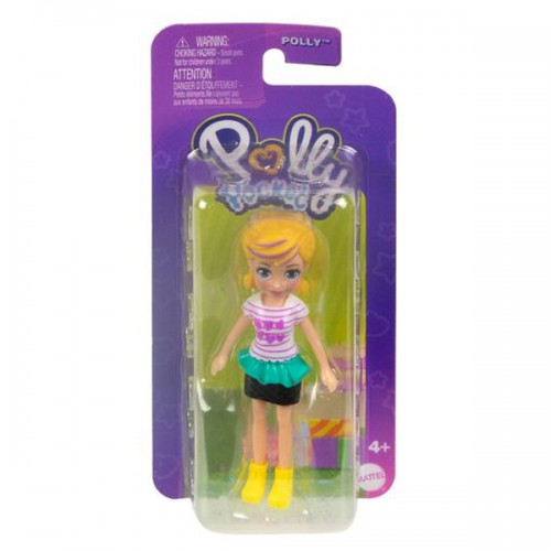 POLLY POCKET ΚΟΥΚΛΑ ΜΕ ΑΞΕΣΟΥΑΡ POLLY ΑΣΠΡΗ ΜΠΛΟΥΖΑ ΜΑΥΡΗ ΜΠΛΕ ΦΟΥΣΤΑ (HKV79)