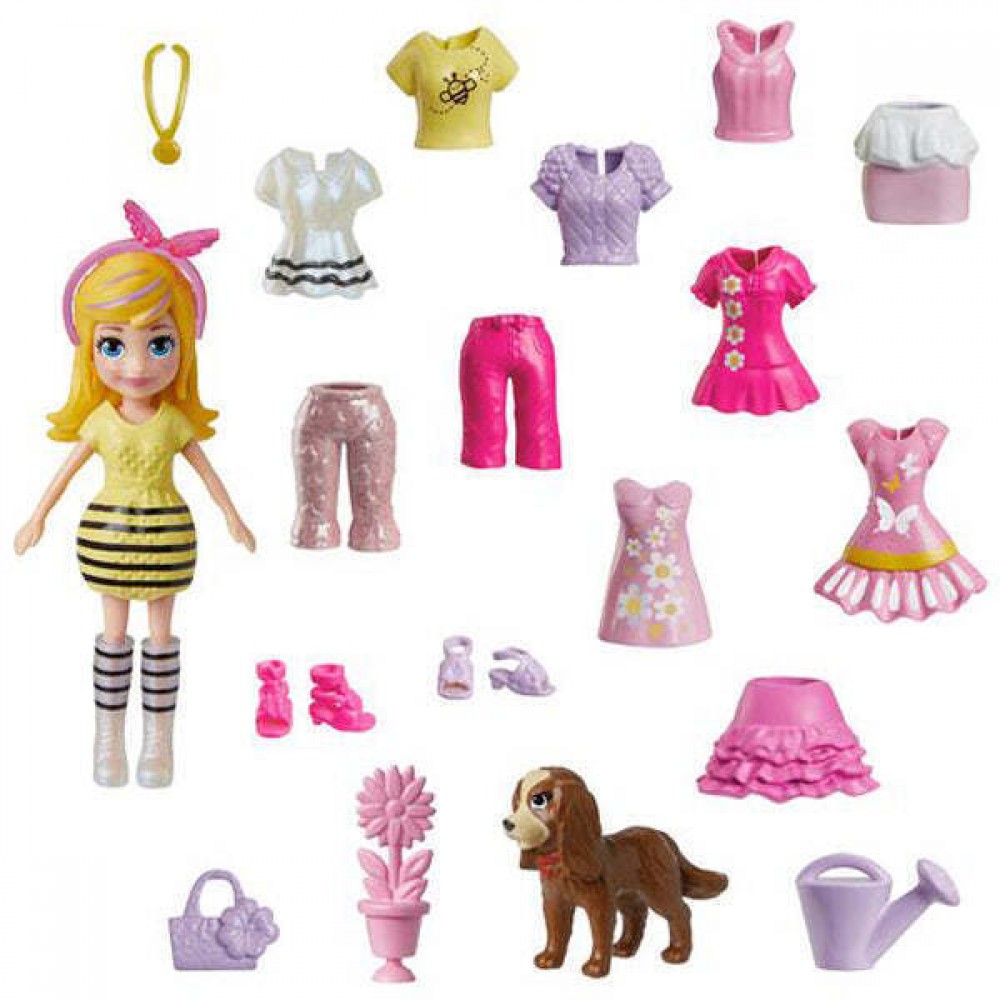 POLLY POCKET ΚΟΥΚΛΑ ΜΕΣΑΙΟ PACK ΞΑΝΘΙΑ (HKV89)