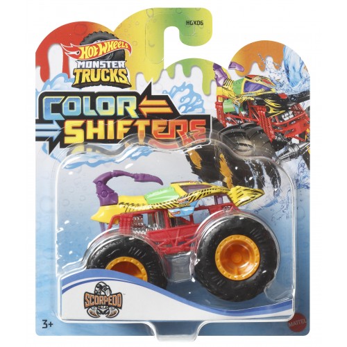 HOT WHEELS MONSTER TRUCKS COLOR SHIFTERS SCORPEDO (HMH32)