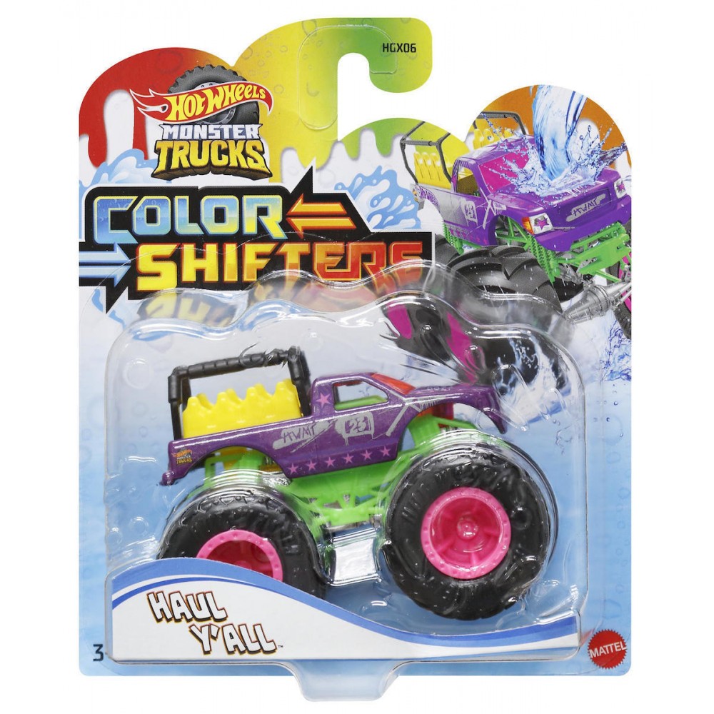 HOT WHEELS MONSTER TRUCKS COLOR SHIFTERS HAUL Y'ALL (HMH35)